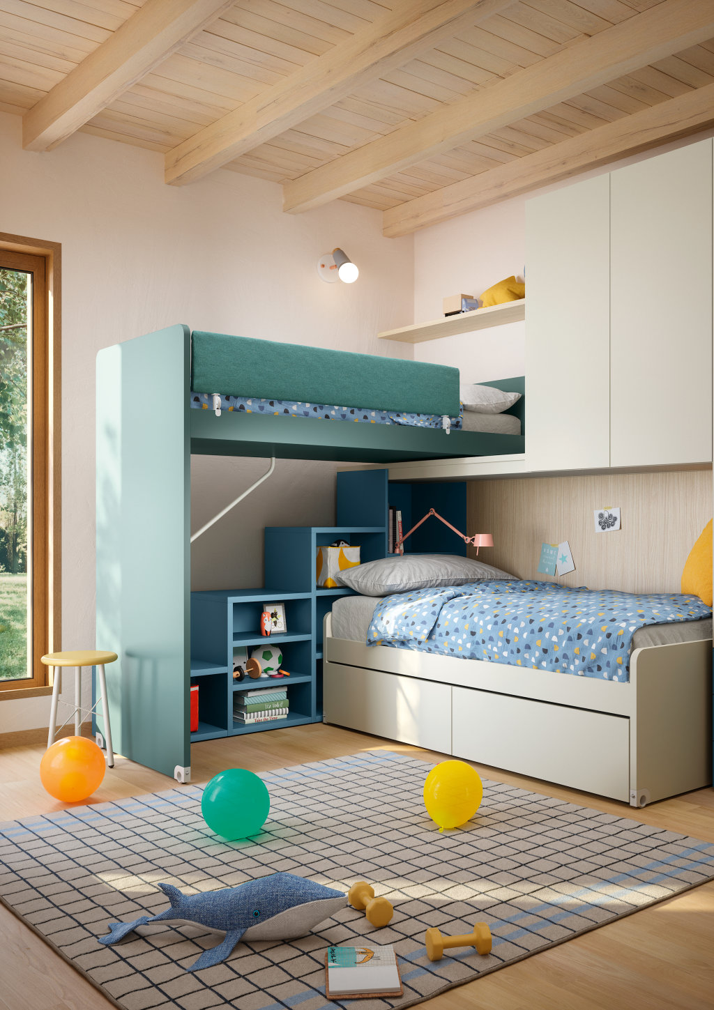 Letti a soppalco Letti a soppalco scorrevole Slide Ambient 2