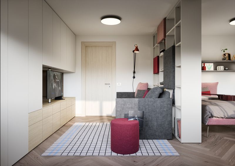 camera da letto moderna ragazza 3