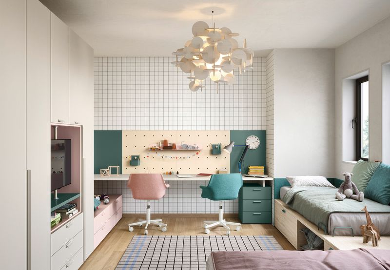 camera da letto moderna ragazza 11