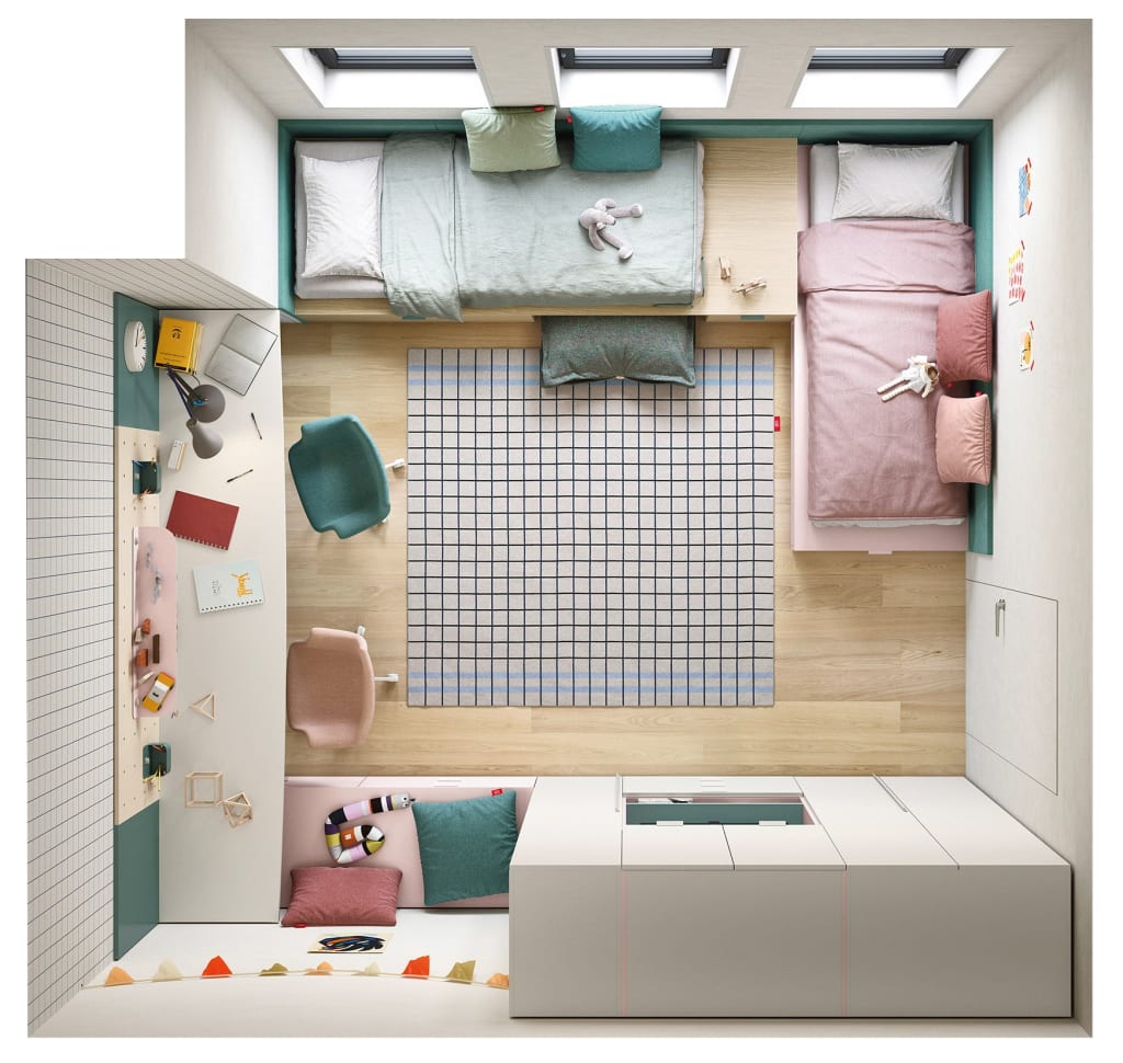 camerette con due letti e poco spazio 5 rgfk5d