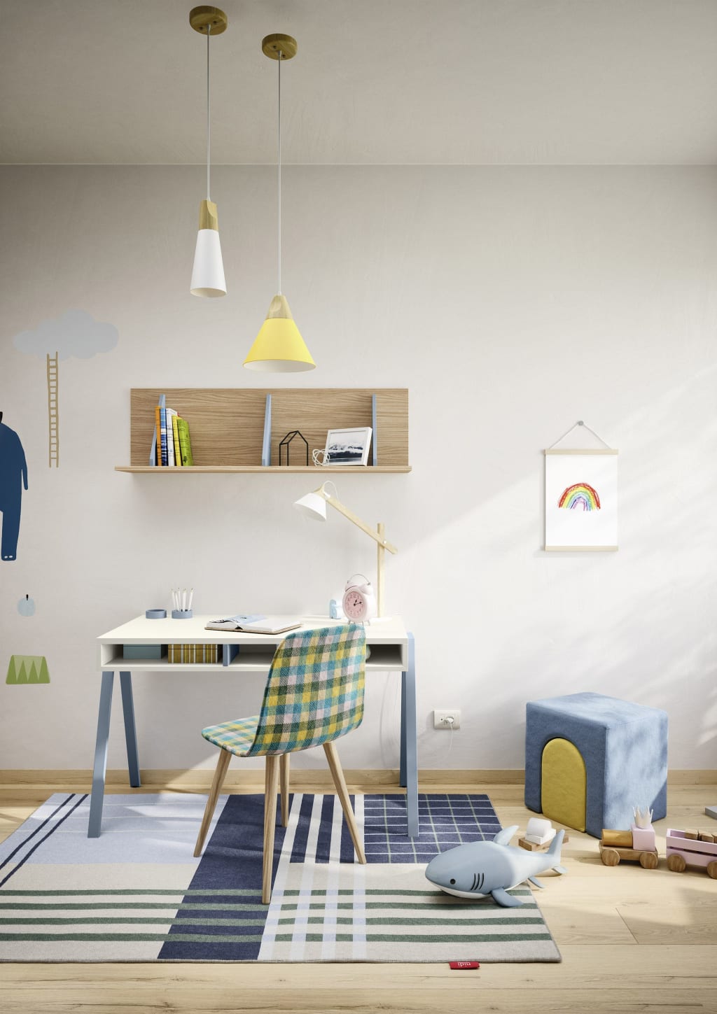 idee per una cameretta stretta e lunga 3