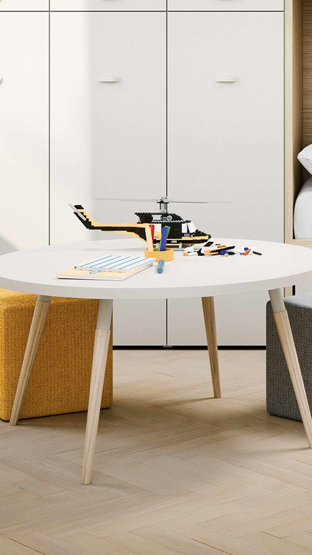 cameretta Scrivanie Woody Ambient 1 akzd1i