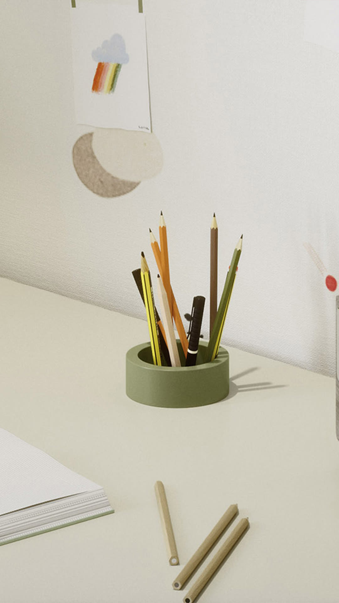 cameretta accessori scrivanie Portapenne Passacavi Ambient 1 mcj5hq